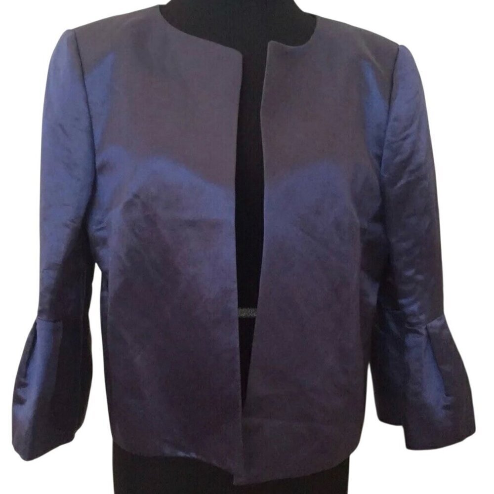 Lafayette 148 New York Dusk Linen Blend Jacket 10 Shimmer Wedding